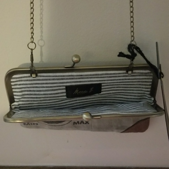 NWT Mona B. Small Canvas Clutch/Crossbody - Picture 6 of 7